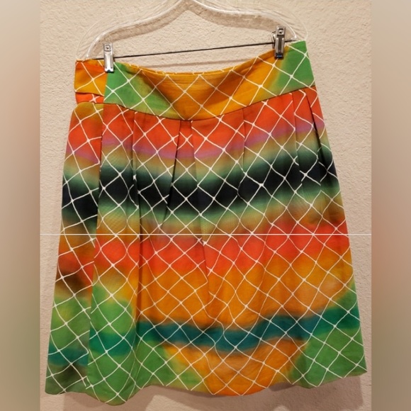 NWOT Akris Punto Net Print  A-Line Cotton Skirt - Picture 6 of 11